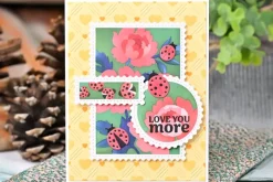 Waffle Flower Postage Collage Peony Stencil
