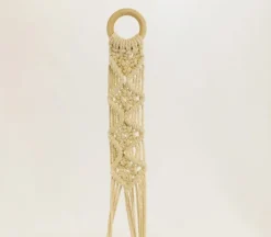Wall Hanger – Macrame with Log Shelf – 8-inch x 34-inch