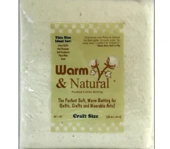 Warm and Natural Cotton Batting – Craft Size 34-inch x 45-inch