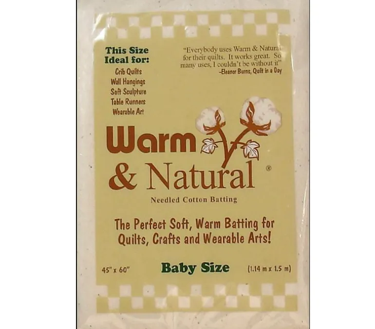 Warm and Natural Cotton Batting – King Size 120-inch x 124-inch