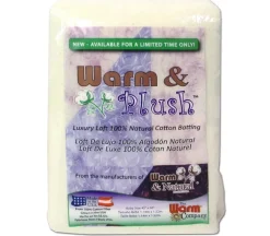 Warm and Plush Cotton Batting by the yard – 22-inch wide