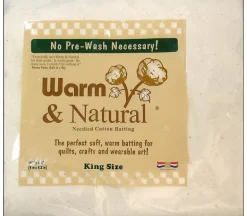 Warm and Plush Cotton Batting by the yard – 22-inch wide