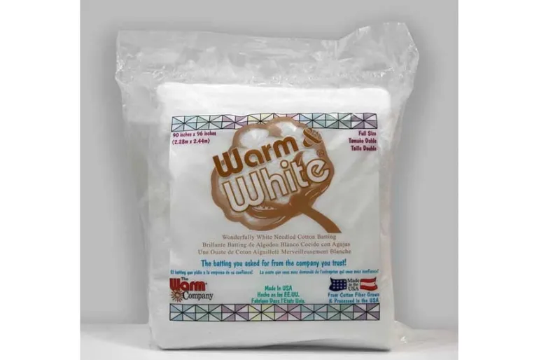 Warm and White Cotton Batting – Full Size 90-inch x 96-inch
