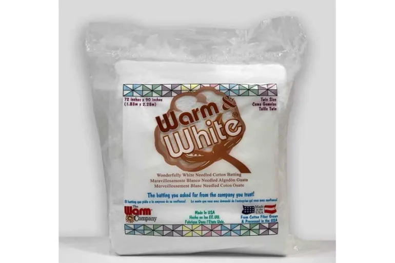 Warm and White Cotton Batting – Queen Size 90-inch x 108-inch.