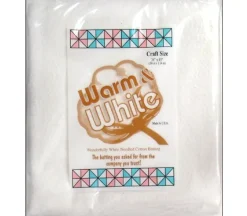 Warm and White Cotton Batting – Queen Size 90-inch x 108-inch.