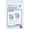 Watercan Floral Stamped Decorative Hand Towel Pair