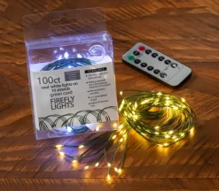 Waterfall Firefly Lights 100 Bulb – Green Cord – 10 Light Strands (view colors)