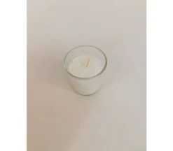Wax Candle in Glass Votive – White Wax