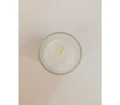 Wax Candle in Glass Votive – White Wax