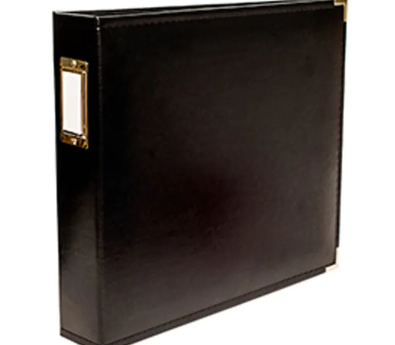 We R Memory Keepers Classic Leather Journal – 12″ x 12″ – 3-Ring – Black