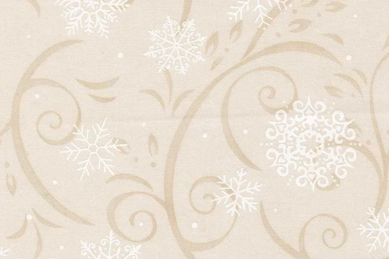 When Snow Falls Stocking Fabric Panel, 24-in by 44-in