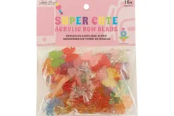 White and Crystal Acrylic Bead Mix, 80g