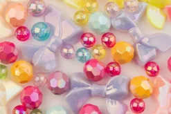 White and Crystal Acrylic Bead Mix, 80g