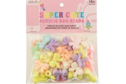 White and Crystal Acrylic Bead Mix, 80g