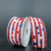 White Stencil Flag Fireworks Ribbon – 2.5-inch