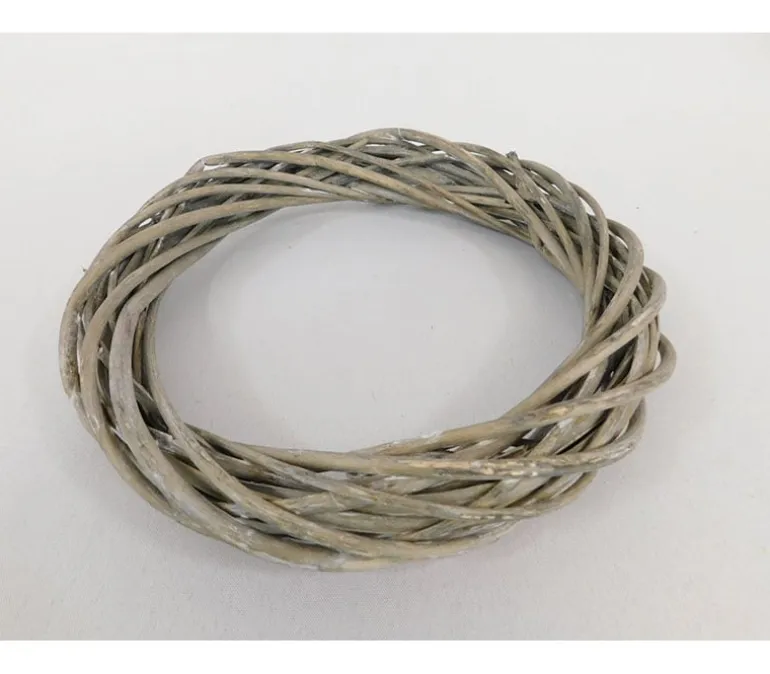 Wicker Wreath – Small – 10-inch Grey