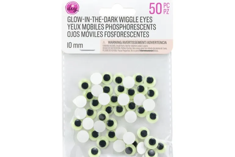 Wiggle Eyes Variety Pack – 100pc. – Glow In The Dark