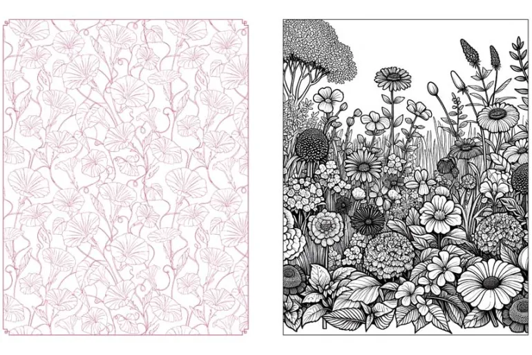 Wildflowers in Bloom Coloring Book