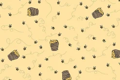 Winnie the Pooh Bees and Hunny Allover on Sunshine Yellow