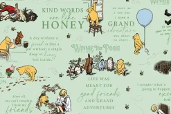 Winnie the Pooh Hundred Acre Wood Map Cream Tonal