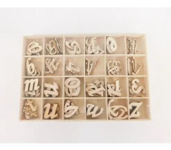 Wood Alphabet Letter Set – Cursive