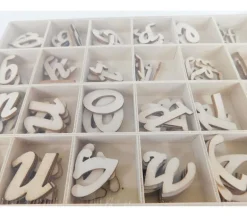 Wood Alphabet Letter Set – Cursive