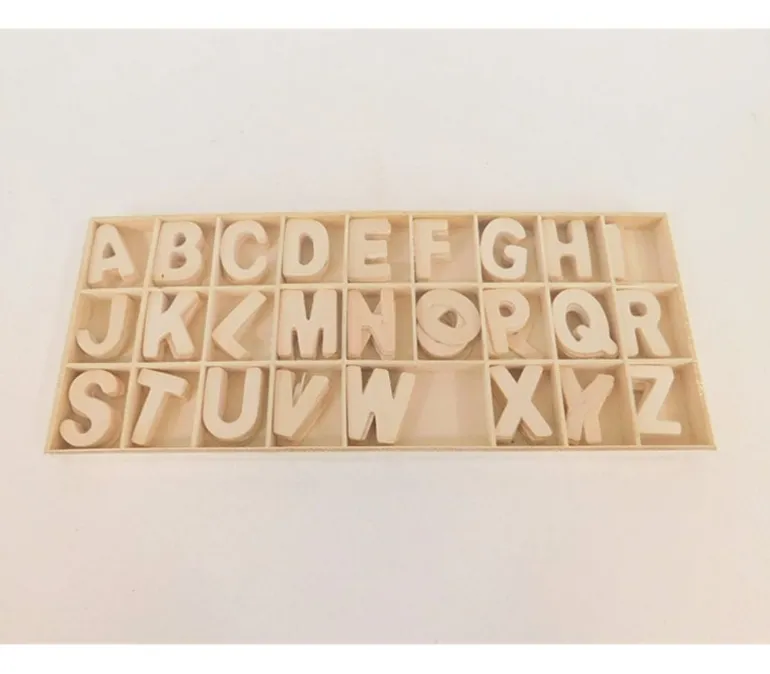 Wood Alphabet Letter Set – Block Letter