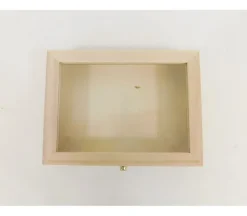 Wood Box with Glass Lid