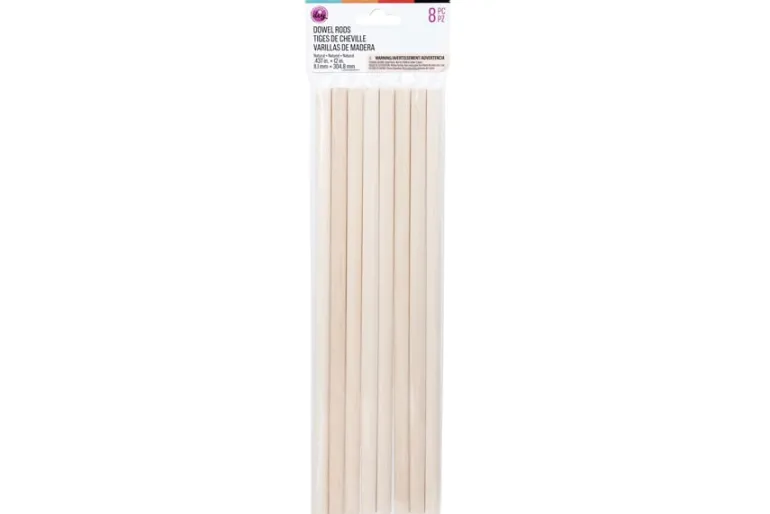 Wood Dowel Rods – 7/16″ X12″ – 8pc. – Natural