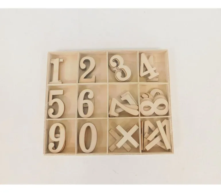 Wood Number Set – Block Letter