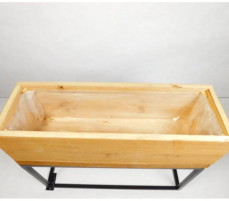 Wood and Metal Plant Stand – Small