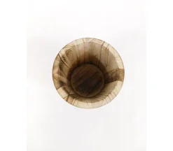 Wood Barrel Planter – 4.5-inch round and 6-inch tall