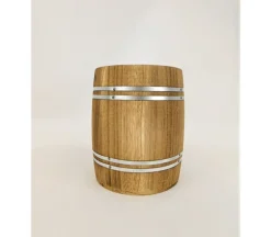Wood Barrel Planter – 4.5-inch round and 6-inch tall