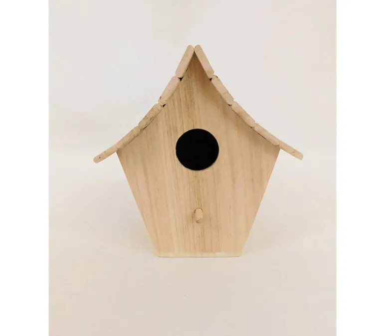 Wood Bird House – Curved Roof