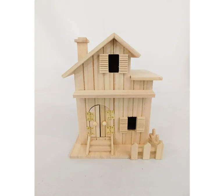 Wood Bird House – Two Story