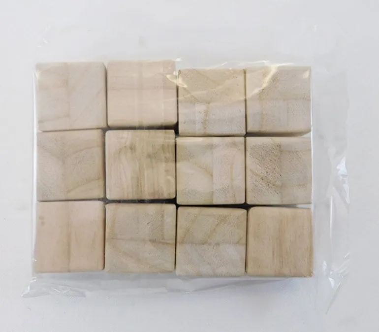 Wood Block Set – 6-Piece Assorted Sizes for DIY and Décor