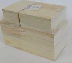 Wood Block Set – 6-Piece Assorted Sizes for DIY and Décor