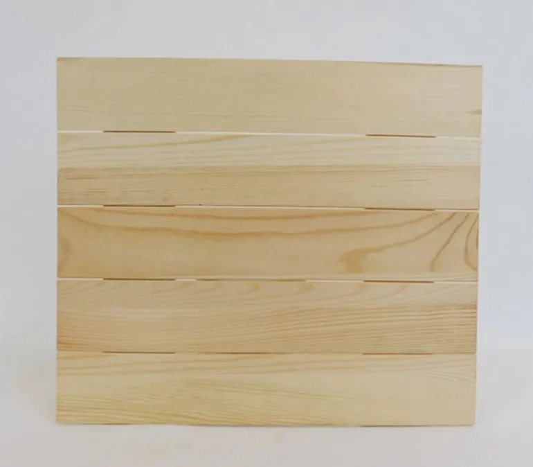 Wood Board with Solid Slats
