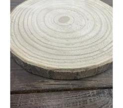 Wooden Disk Ornament with Rope