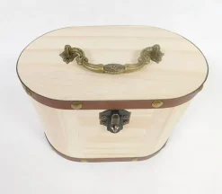 Wooden Oblong Box with Handle