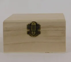 Wooden Box with 4 Coasters
