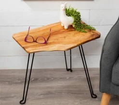 Wooden Lap Desk with Drawers and Expandable Legs