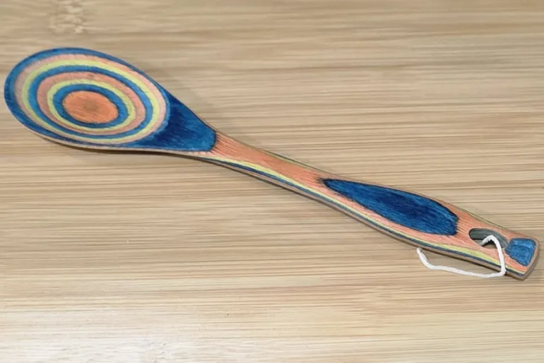 12″ Wooden Slotted Spoon – Horizon