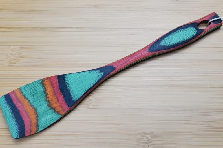 12″ Wooden Slotted Spoon – Horizon