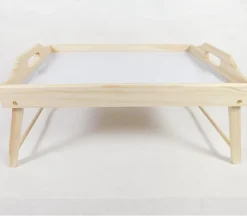 Wooden Tray with Foldable Legs