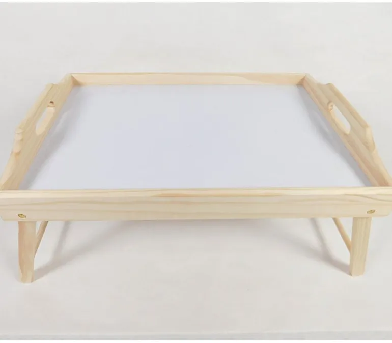 Wooden Tray with Foldable Legs