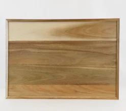 Wood Tray with Inset Handles 18.5-inch x 13-inch x 2.5-inch