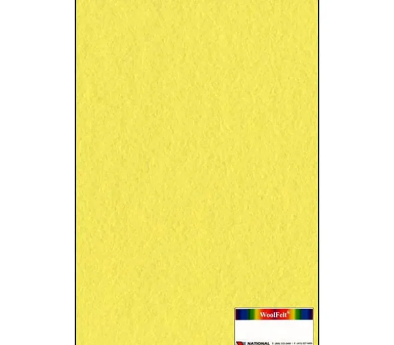 20-80 Wool/Rayon Blend Felt – 12-inch x 18-inch – Banana Cream