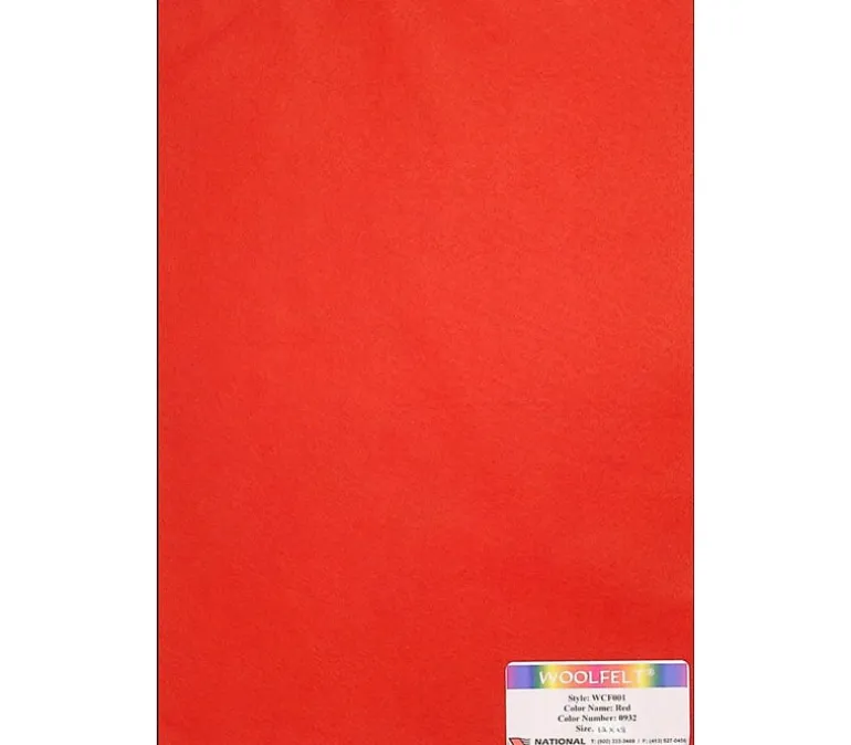20-80 Wool/Rayon Blend Felt – 12-inch x 18-inch – Royal Blue