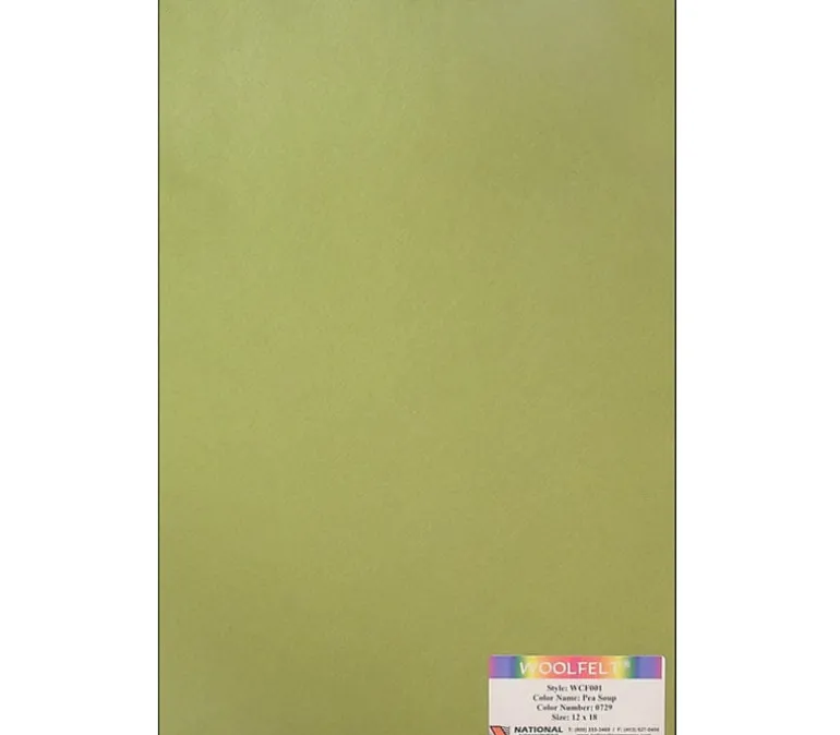 20-80 Wool/Rayon Blend Felt – 12-inch x 18-inch – Kelly Green